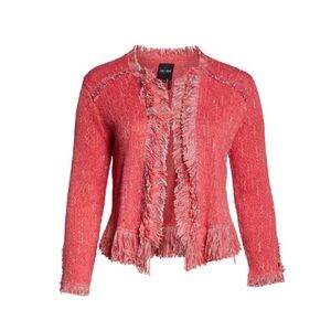 NIC+ZOE Fancy Fringe Jacket in Watermelon, Size XL New w/Tag